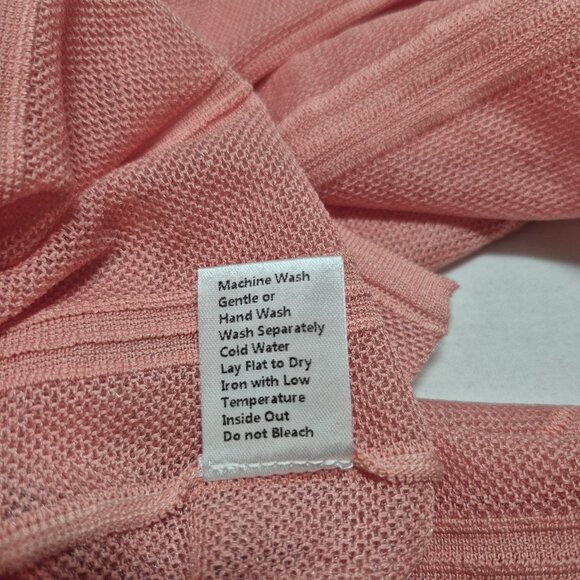 Ming Wang Women's Size XS Dolman Sleeve Knit Tunic Orange Burst Tonal Stripes 63 - Picture 7 of 11